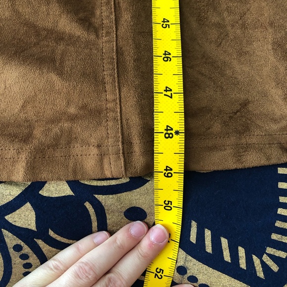 Karen Alexander Boston Proper Brown Suede Dress w/ Turquoise Stones Size 10 - Picture 13 of 14